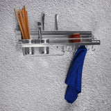 Bright,Space,Aluminum,Kitchen,Guardrail,Heightened,Double,Holder,Condiment,Storage