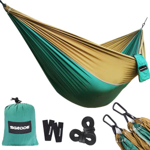 SGODDE,270X140CM,Camping,Hammock,Breathable,300KG,Capacity,Hanging,Swing,Nylon,Parachute,Outdoor,Indoor,Travel,Camping,Garden,Backyard