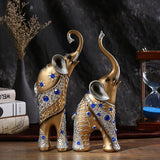 Elephant,Statue,Mother,Resin,Craft,Ornament,Desktop,Table,Decorations