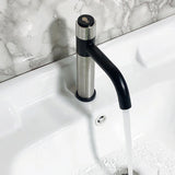 Bathroom,Basin,Faucet,Stainless,Steel,Black,Brushed,Vertical,Button,Switch