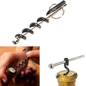 Multifunctional,Outdoor,EStainless,Steel,Corkscrew,Bottle,Opener,Keychain