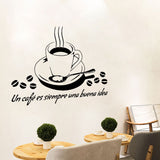 Loskii,SY809,Coffee,Pattern,Sticker,Living,Restaurant,Decals,Wallpaper,Decoration,Coffee,Stickers