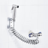 Stainless,Steel,Handheld,Douche,Bidet,Spray,Shower,Toilet,Adapter,Washing,Machine,Adapter