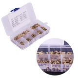 Suleve,M3BN7,210Pcs,Brass,Cylinder,Knurled,Threaded,Round,Insert,Embedded,Assortment