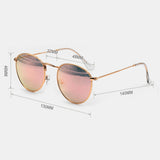 Women,Retro,Casual,Fashion,Metal,Frame,Narrow,Round,Shape,Protection,Sunglasses