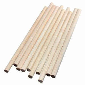 10Pcs,200mmx8mm,Round,Natural,Stick,Wooden,Dowel,Crafts,Model