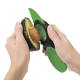 Green,Avocado,Slicer,Peeler,Plastic,Corer,Handle