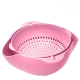 Kitchen,Double,Drain,Basket,Rotation,Fruit,Vegetable,Noodles,Washing,Strainer,Drainer,Organizer