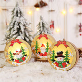 Luminous,Christmas,Wooden,Ornament,Light,Santa,Claus,Decor,Decorations