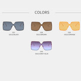 Unisex,Oversizes,Metal,Frame,Square,Shape,Fashion,Trend,Sunglasses