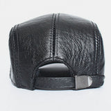 Genuine,Leather,Thick,Casual,Forward,Beret