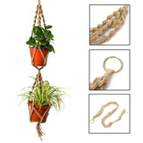 110cm,Double,Layer,Plant,Flower,Hanger,Holder,Macrame,Hanging,Basket