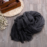 Women,Dirty,Cotton,Autumn,Winter,Protection,Solid,Brief,Ethnic,Style,Scarf,Shawl