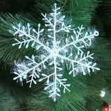 Christmas,Decorations,Snowflakes,White,Plastic,Artificial,Christmas,Decorations