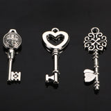 80pcs,Antique,Ornate,Skeleton,Pendant,Fancy,Heart,Decorations