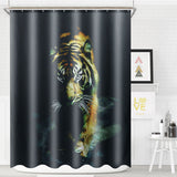 Wildlife,Animal,Nature,Decor,Tiger,Bathroom,Decor,Shower,Curtain,Plastic,Shower,Hooks"