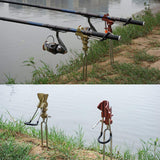 Aluminum,Alloy,Fishing,Holder,Adjustable,Handle,Fishing,Support,Stand,Metal,Ground