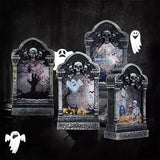 Halloween,Light,Skeleton,Tombstone,Castle,Plastic,Party,Decor,Table