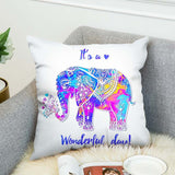 Bohemian,Style,Elephant,Printing,Cushion,Cover,Linen,Cotton,Throw,Pillow,Office