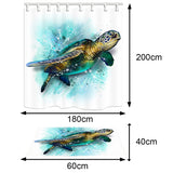 Turtle,Elephant,Cheetah,Animal,Shower,Curtain,Bathroom,Skidproof,Toilet,Cover