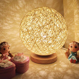 Rattan,Night,Light,Table,Bedside,Bedroom,Decor,Valentine