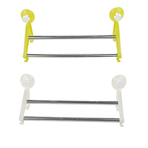 Double,Mounted,Bathroom,Towels,Shelf,Holder,Hangers