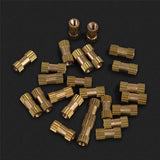 Suleve,M2.5BN1,150Pcs,Brass,Cylinder,Knurled,Round,Insert,Embedded,Assortment