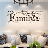 Family,Quote,Sticker,Removable,Vinyl,Decal,Decor