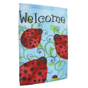 12x18'',Ladybirds,Welcome,Garden,Flags,Banner,Holiday,House,Decorations"