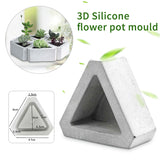 Flower,Silicone,Handmade,Triangular,Concrete,Succulent,Plants,Making,Mould