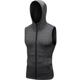 YUERLIAN,Hooded,Sleeveless,Running,Jackets,Sports,Pocket,Fitness,Quick,Workout