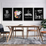 Unframed,Canvas,Coffee,Paintings,Kitchen,Decoration,Poster,Frameless,Decorations