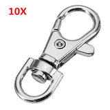 10Pcs,Silver,Alloy,Swivel,Lobster,Clasp,Round