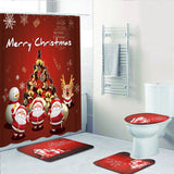 180x180cm,Bathroom,Shower,Curtain,Mildew,Splash,Christmas,Waterproof,Decor