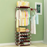 Floor,Standing,Clothes,Hanging,Rotating,Hooks,Storage,Shelf,Bedroom,Furniture