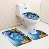 European,Marine,Starfish,Whale,Style,Carpets,Toilet,Cover,Floor,Bathroom,Decoration