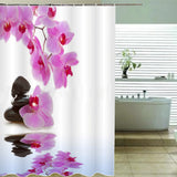 180*200cm,Bathroom,Shower,Curtain,Purple,Flower,Waterproof,Curtain