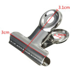 10pcs,Stainless,Steel,Silver,Bulldog,Clips,Money,Letter,Paper,Clamps