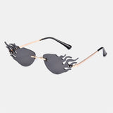 Unisex,Frameless,Metal,Small,Frame,Fashion,Street,Trend,Personality,Shape,Sunglasses