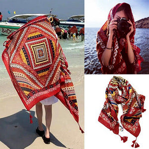 Honana,100x180cm,Bohemian,Linen,Beach,Towel,National,Style,Woman,Towel,Scarf,Sheet,Tapestry