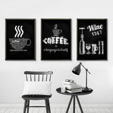 Unframed,Canvas,Coffee,Paintings,Kitchen,Decoration,Poster,Frameless,Decorations