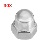 Suleve,M4SN3,30Pcs,Stainless,Steel,Acorn,Thread,Decor,Cover