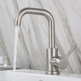 Stainless,Steel,Bathroom,Basin,Faucet,Rotate,Single,Handle,Single,Mixer,Hoses