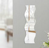 Honana,Silver,Waves,Mirror,Stickers,Bedroom,Office,Decor