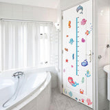 Loskii,SK7197,World,Height,Chart,Sticker,Growth,Chart,Stickers,Undersea,Bathroom,Decals