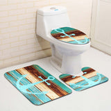 Retro,Style,Anchor,Bathroom,Carpet,Toilet,Cover,Creative