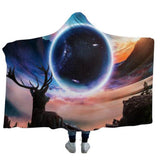 Hooded,Blankets,Colorful,Planet,Winter,Wearable,Plush,Travel