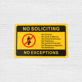 28x18cm,Soliciting,Exceptions,Front,Security,Warning,Sticker,Waterproof