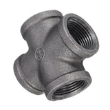 Cross,Fitting,Malleable,Black,Female,Connector"