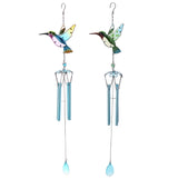 Chimes,Hummingbird,Shape,Crafts,Glass,Painted,Ornaments,Metal,Accessory,Decorations